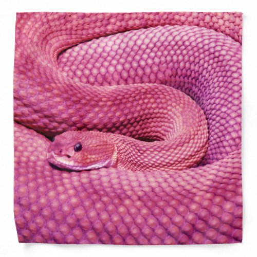 Pink Basilisk Rattlesnake Bandana