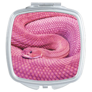 Pink Basilisk Rattlesnake Compact Mirror