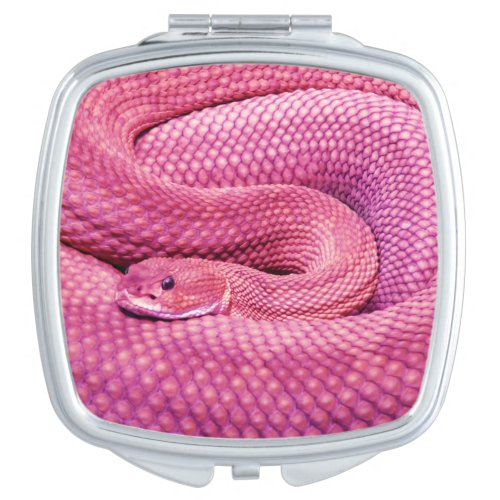 Pink Basilisk Rattlesnake Compact Mirror