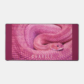 Pink Basilisk Rattlesnake Desk Mat (Front)