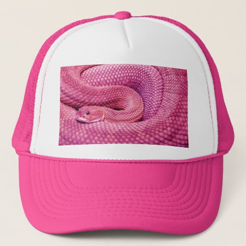 Pink Basilisk Rattlesnake Trucker Hat