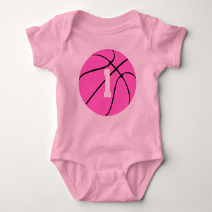 Pink Basketball Baby Bodysuit