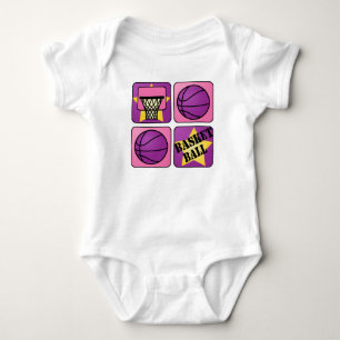 PInk Basketball Baby Bodysuit