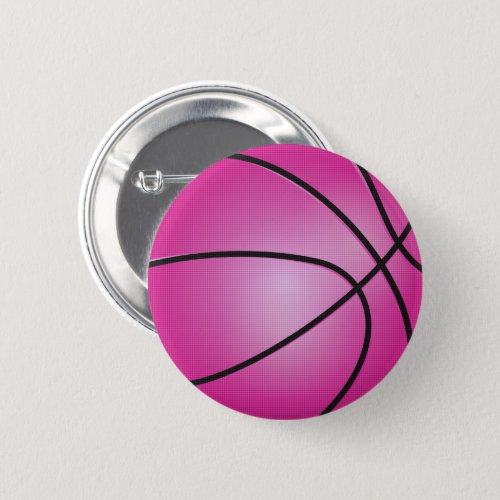 Pink Basketball Button