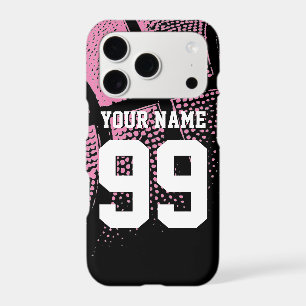 Pink basketball fan jersey number iPhone 17 pro case