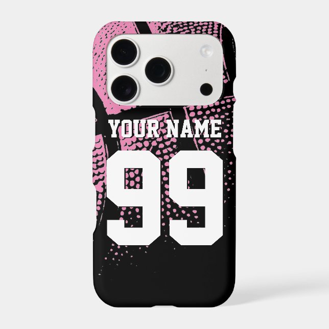 Pink basketball fan jersey number Case-Mate iPhone case (Back)