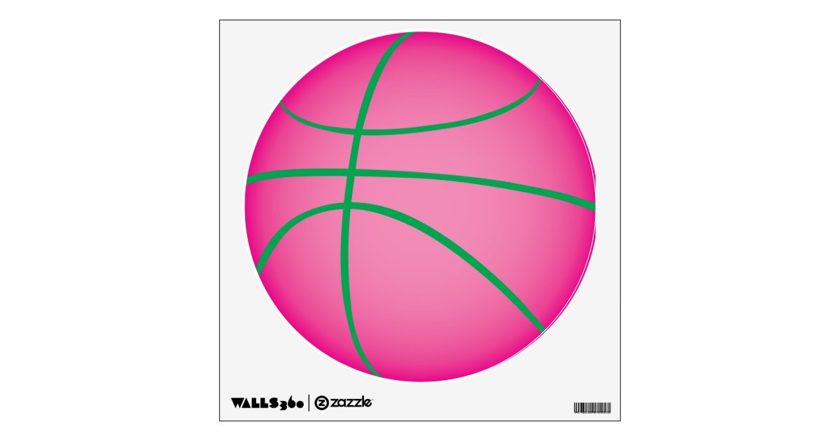 Pink Basketball Wall Decal Zazzle