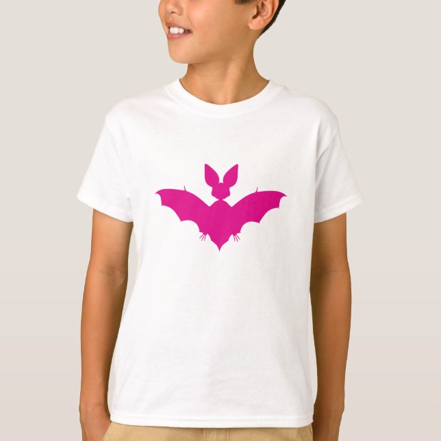 Pink Bat Spooky Cute Goth T-Shirt (Front)