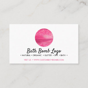 Pink Bath bomb Business Card