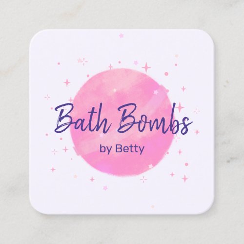 Pink Bath Bomb Calling Card