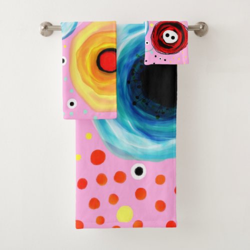 Pink Bathroom Towels Ranunculus Spring Home Decor