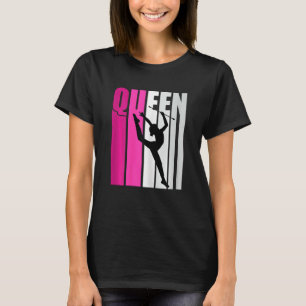 Pink Baton Twirling Gymnast Queen Gymnastics Daugh T-Shirt