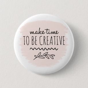 Pink Be Creative Crafting Button
