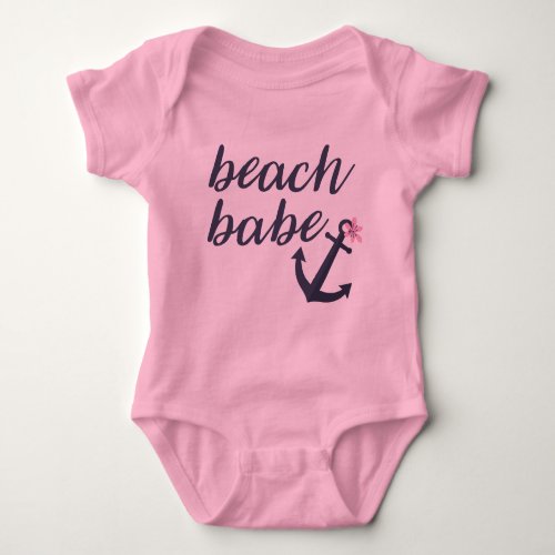 Pink Beach Babe _ Baby Girls Tutu Outfit Baby Bodysuit