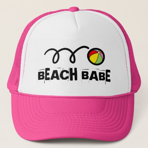Pink beach babe hat for girls