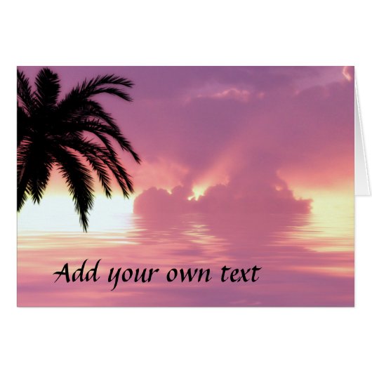 Pink Beach Cards (Front Horizontal)