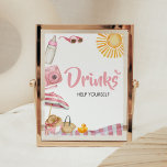 Pink Beach Summer Baby Shower Drinks Poster<br><div class="desc">Make your event special with this Baby Bash Baby Shower with our cute and lovely printable Drinks Sign featuring adorable Girl Beach Baby Shower theme. Download,  personalize,  and create lasting memories with this perfect touch for your joyous celebration!

BS744</div>