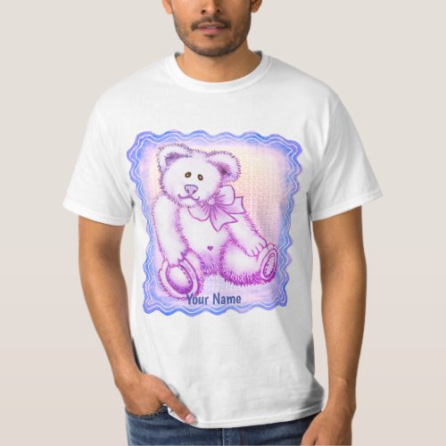 Pink Bear custom name t_shirt 