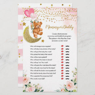 Pink Bearly Mommy or Daddy Games