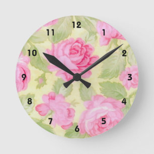 Pink Beauties Wall Clock