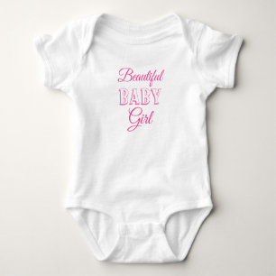 Pink Beautiful Baby Girl Baby Bodysuit