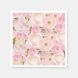 Pink Beautiful Floral Napkins