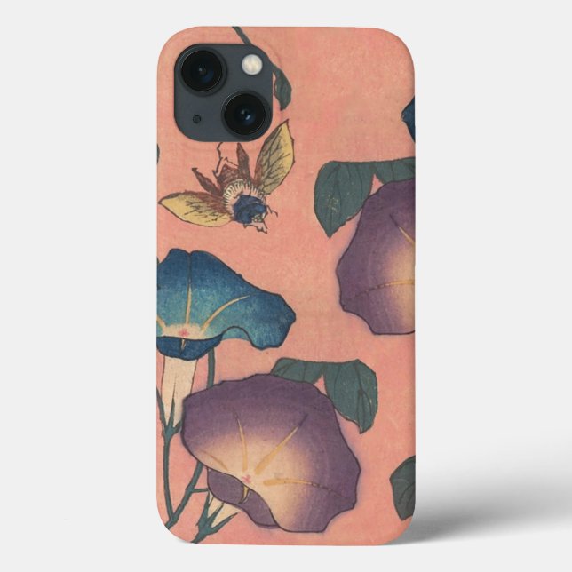 Pink Bee Flower Classic Hokusai Art Case-Mate iPhone Case (Back)