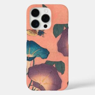 Pink Bee Flower Classic Hokusai Art iPhone 16 Pro Case