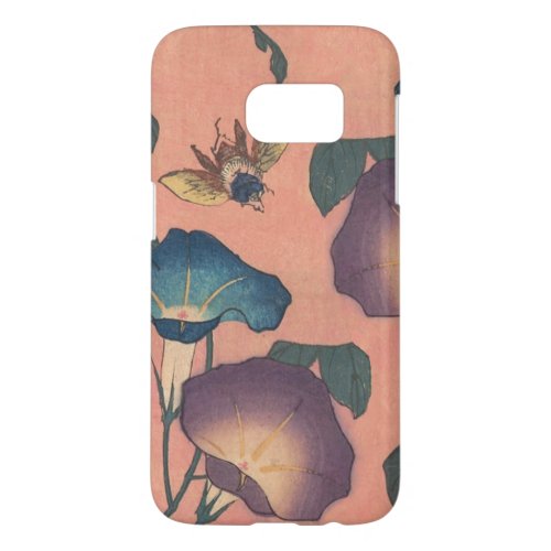 Pink Bee Flower Classic Hokusai Art Samsung Galaxy S7 Case