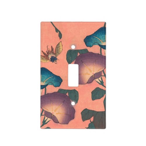 Pink Bee Flower Classic Hokusai Art Light Switch Cover