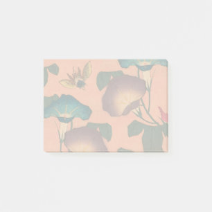Pink Bee Flower Classic Hokusai Art Post-it Notes