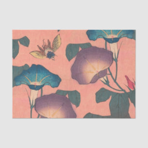 Pink Bee Flower Classic Hokusai Art Tissue Paper