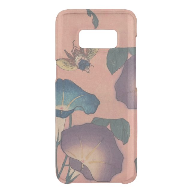 Pink Bee Flower Classic Hokusai Art Uncommon Samsung Galaxy Case (Back)