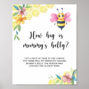 Pink Bee how big is mommy's belly game Poster