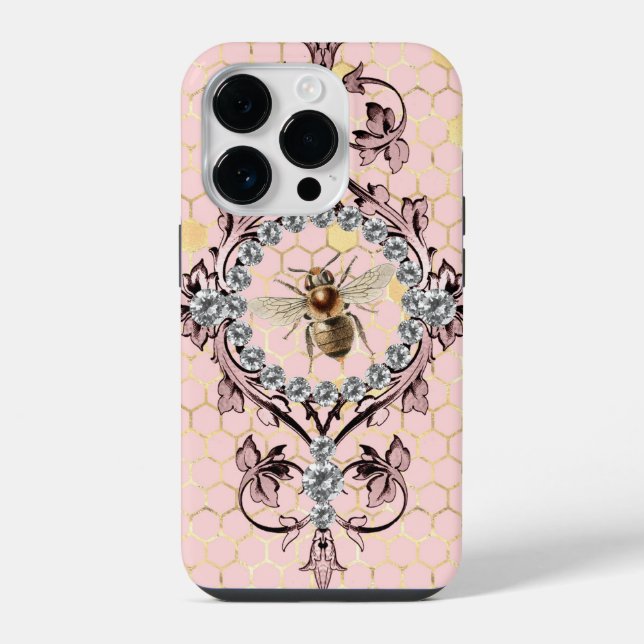 Pink Bee Iphone Case (Back)
