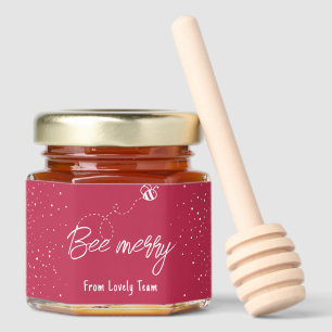 Pink Bee Merry bulk corporate gifts honey favor Honey Jar Favors