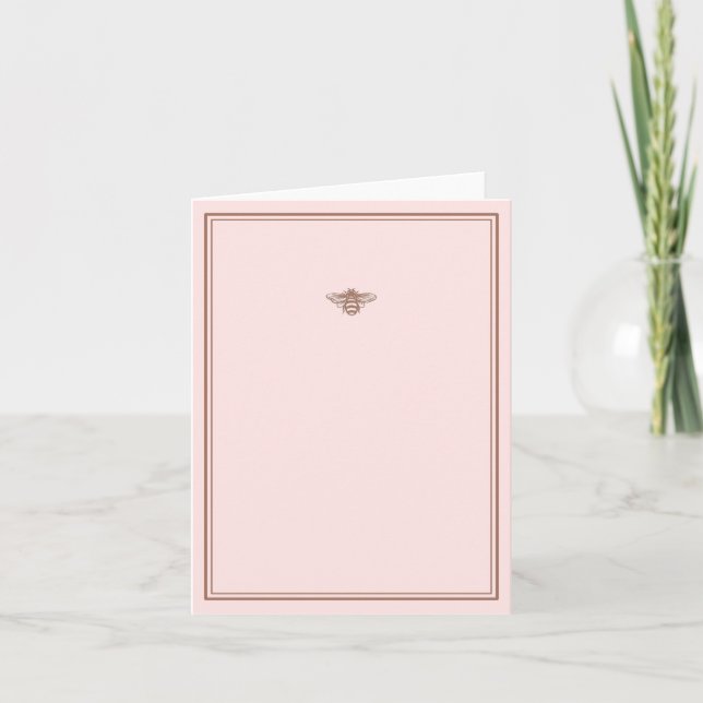 Pink Bee Note Card (Front)
