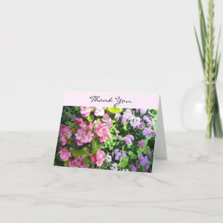 Pink Begonias Thank You Card