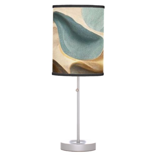 pink beige turquoise gold table lamp