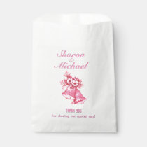 Pink Bells Wedding Favor Bag