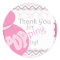 Pink Belly Bump Baby Shower Favor Stickers
