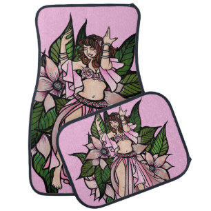 Pink Belly Dancer Shimmy Car Floor Mat