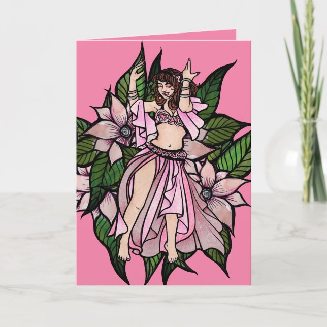 Pink Belly Dancer Shimmy                           Card (Front)