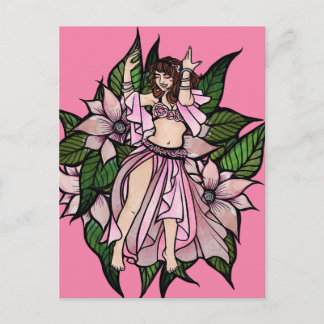 Pink Belly Dancer Shimmy                           Postcard