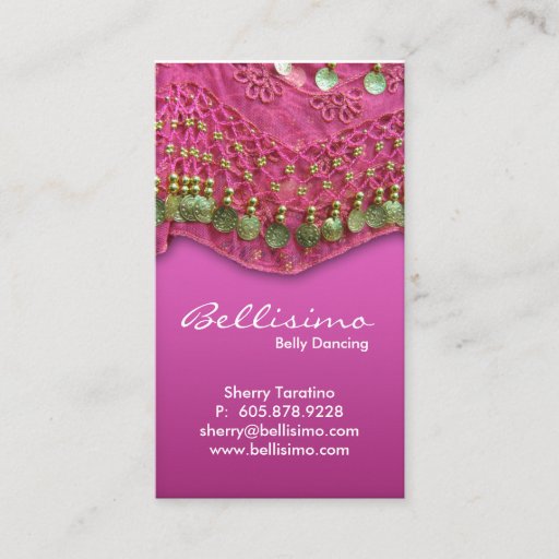 Customizable Pink Belly Dancing Business Card