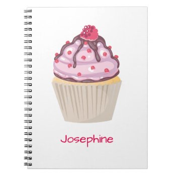 Pink Berry Cupcakes Notebook by PersonalizationShop at Zazzle