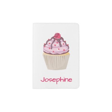 Pink Berry Cupcakes Passport Holder