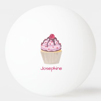 Pink Berry Cupcakes Ping Pong Ball by PersonalizationShop at Zazzle