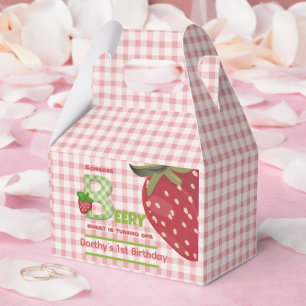 Pink Berry Sweet Strawberry Favor Box
