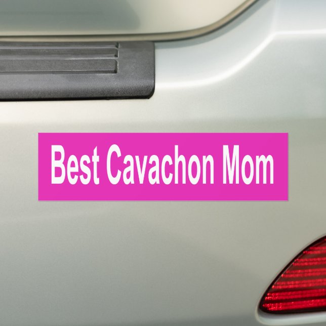 Pink Best Cavachon Mom Bumper Sticker Dog (On Car)